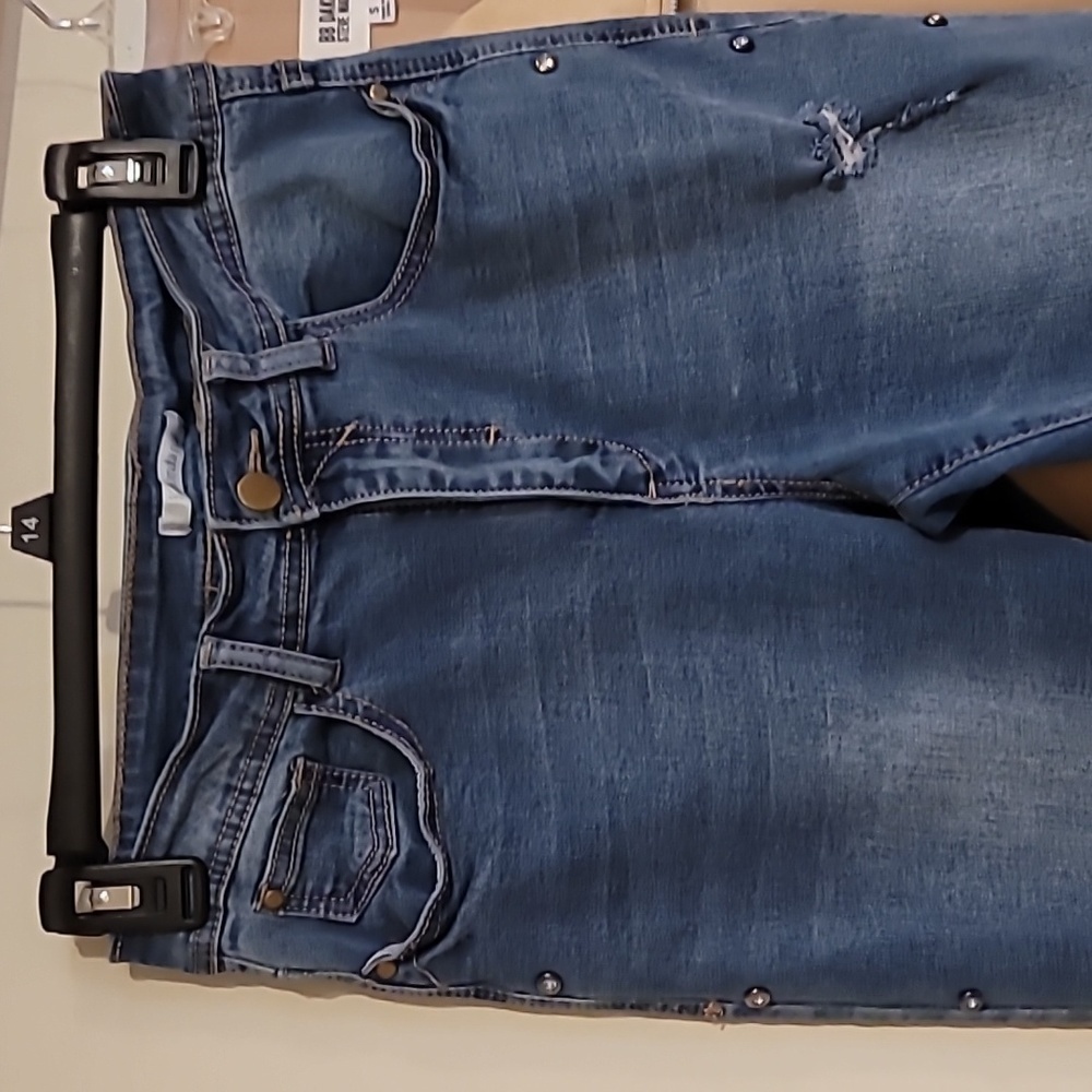 K. Jordan Jeans Raw Hem - Rhinestone Studs - Picture 4 of 14